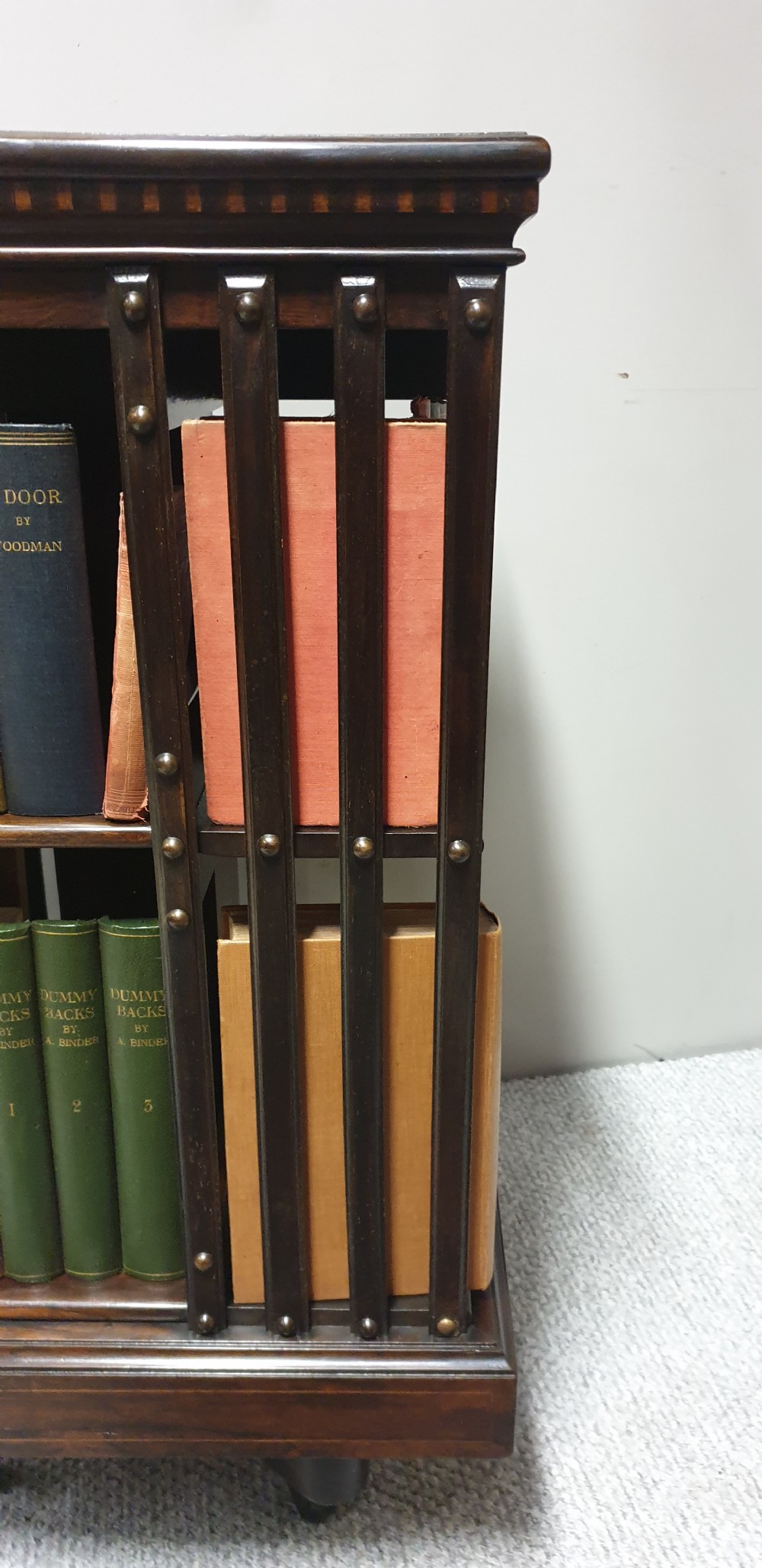 Rosewood Inlaid Revolving Bookcase View X