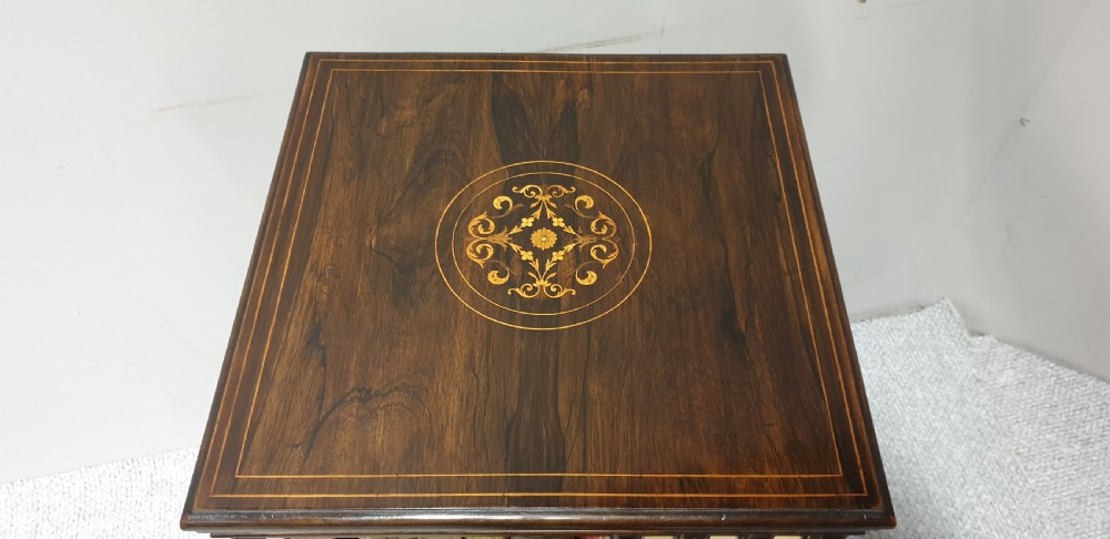 Rosewood Inlaid Revolving Bookcase View XII