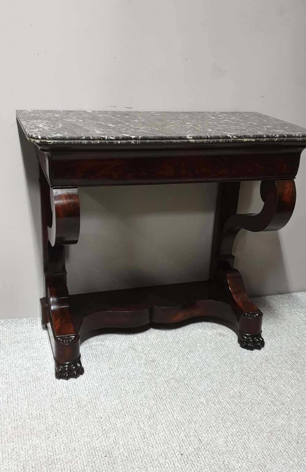 French Mahogany Console Table 