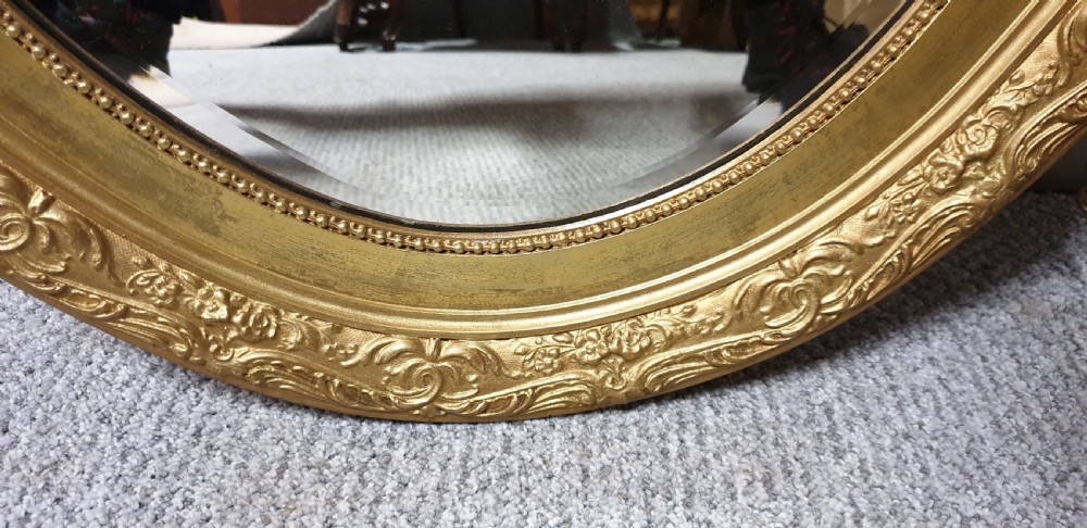 Large Victorian Oval Gilt Mirror  View III