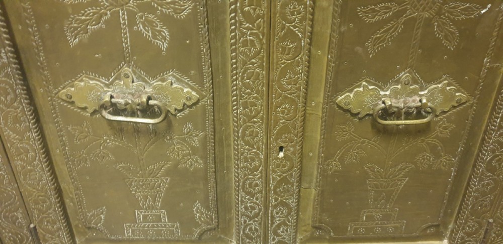 Outstanding Brass Side Cabinet Console View VI