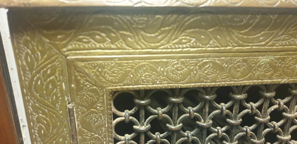 Outstanding Brass Side Cabinet Console View VII