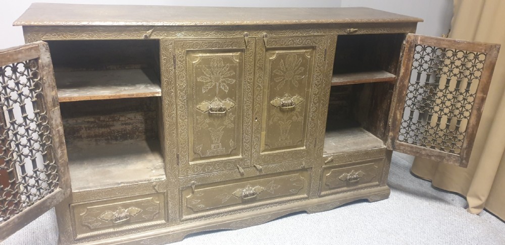 Outstanding Brass Side Cabinet Console View X