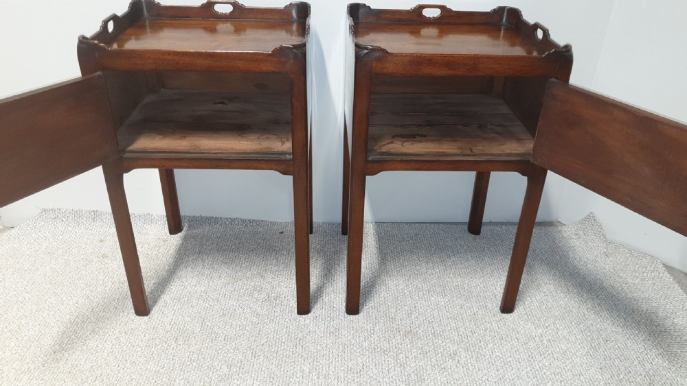 Pair Georgian Bedside Cabinets View III