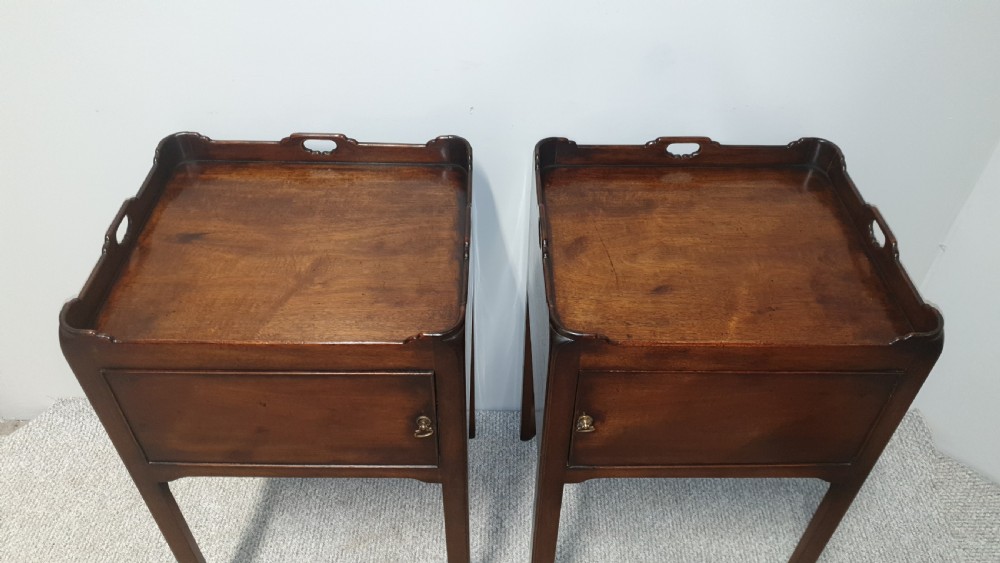 Pair Georgian Bedside Cabinets View VI