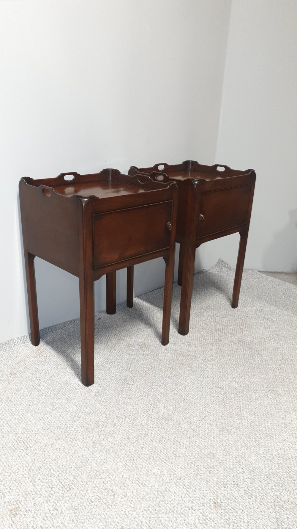 Pair Georgian Bedside Cabinets View VIII