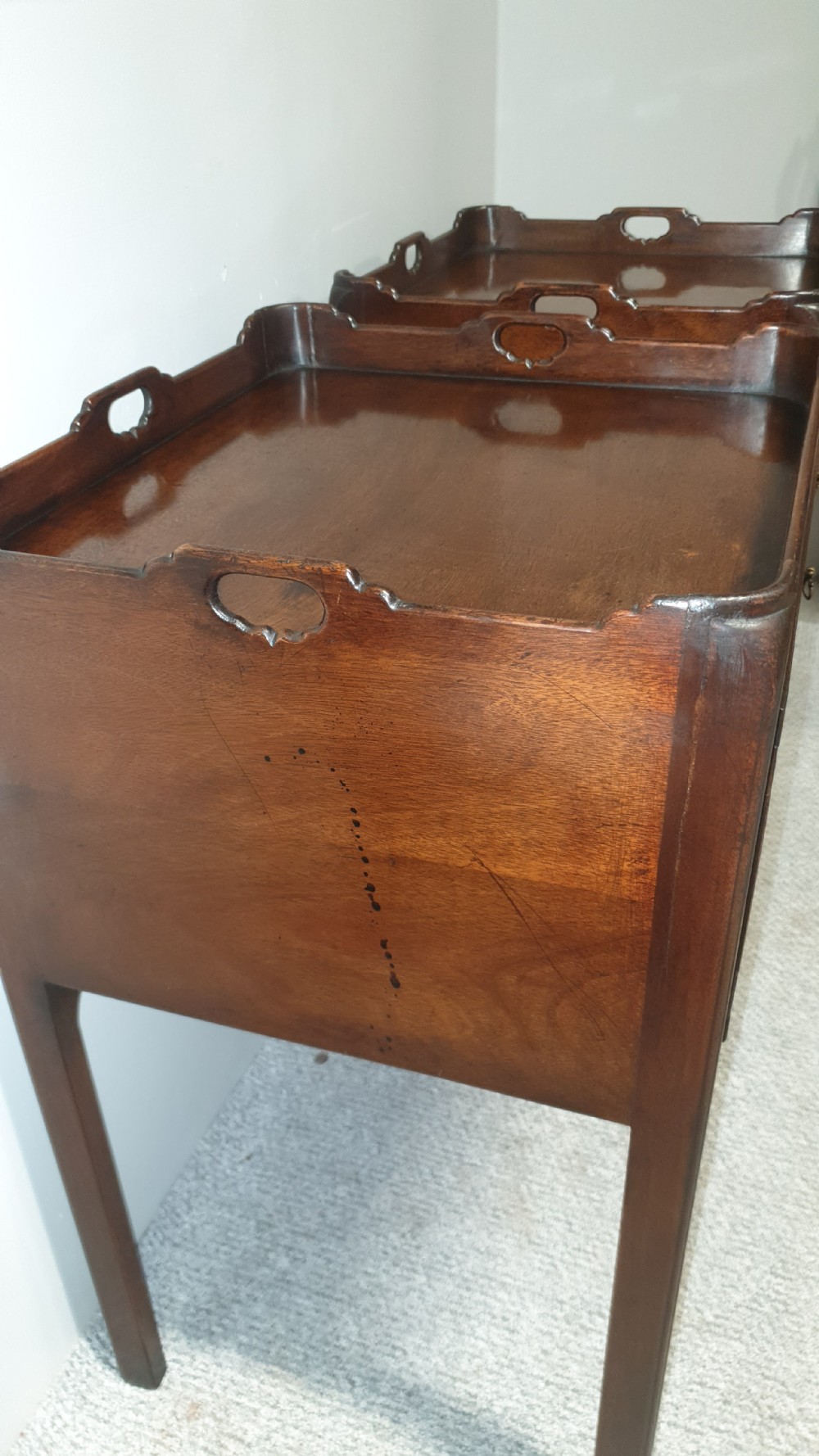 Pair Georgian Bedside Cabinets View IX