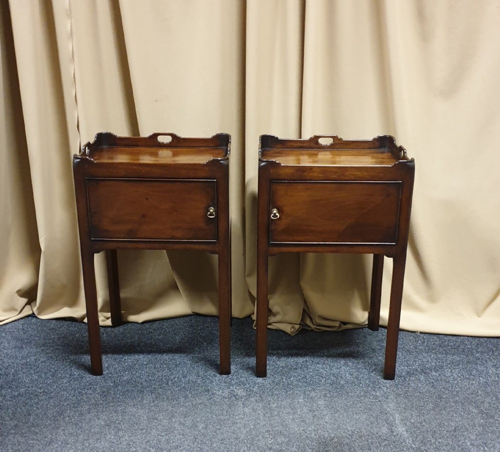 Pair Georgian Bedside Cabinets