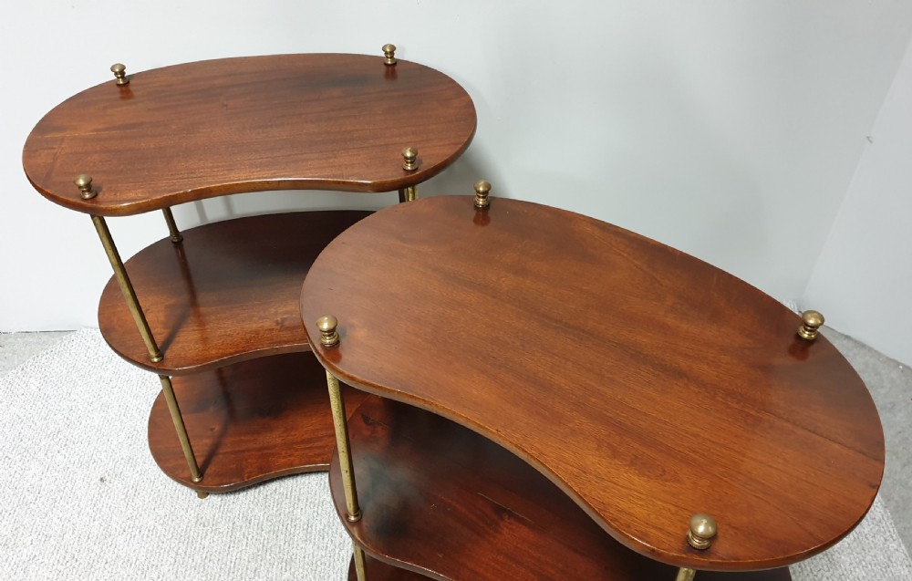 Pair Kidney Shaped Lamp Tables View II