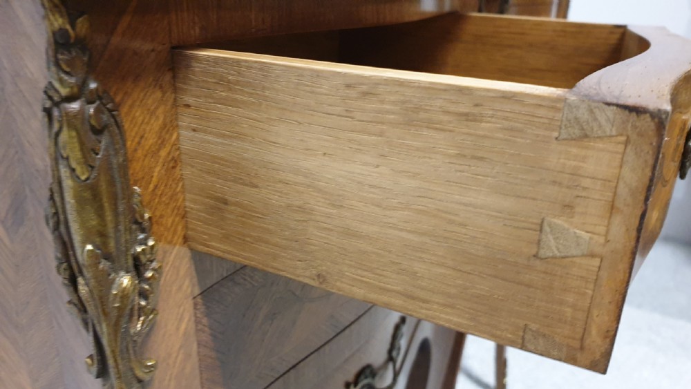 French Marquetry Bedside Chests of Drawers  View VI