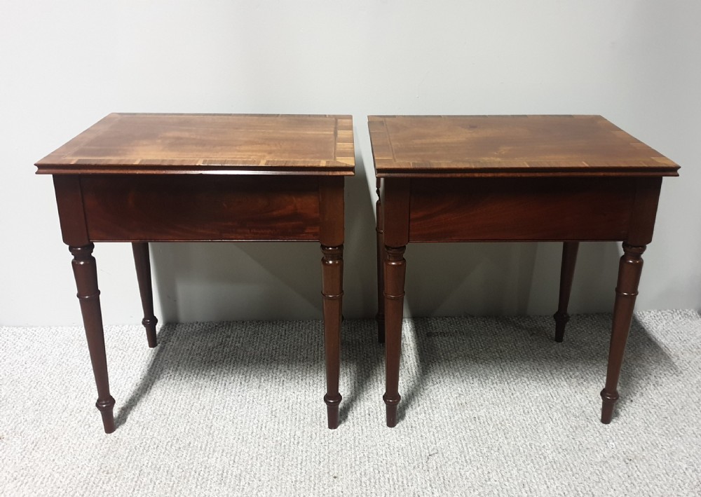 Pair Mahogany Bedside Lamp Tables View VIII