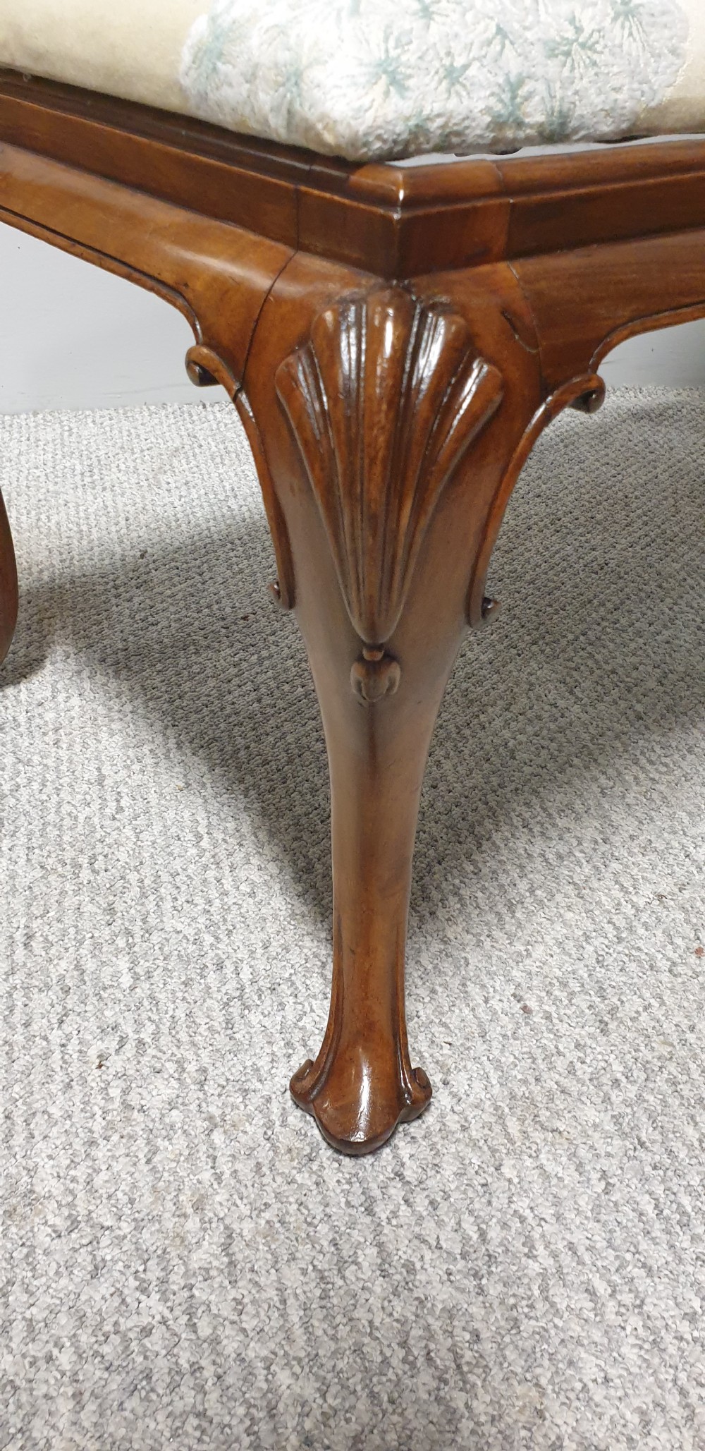 Beautiful Walnut Stool  View IV