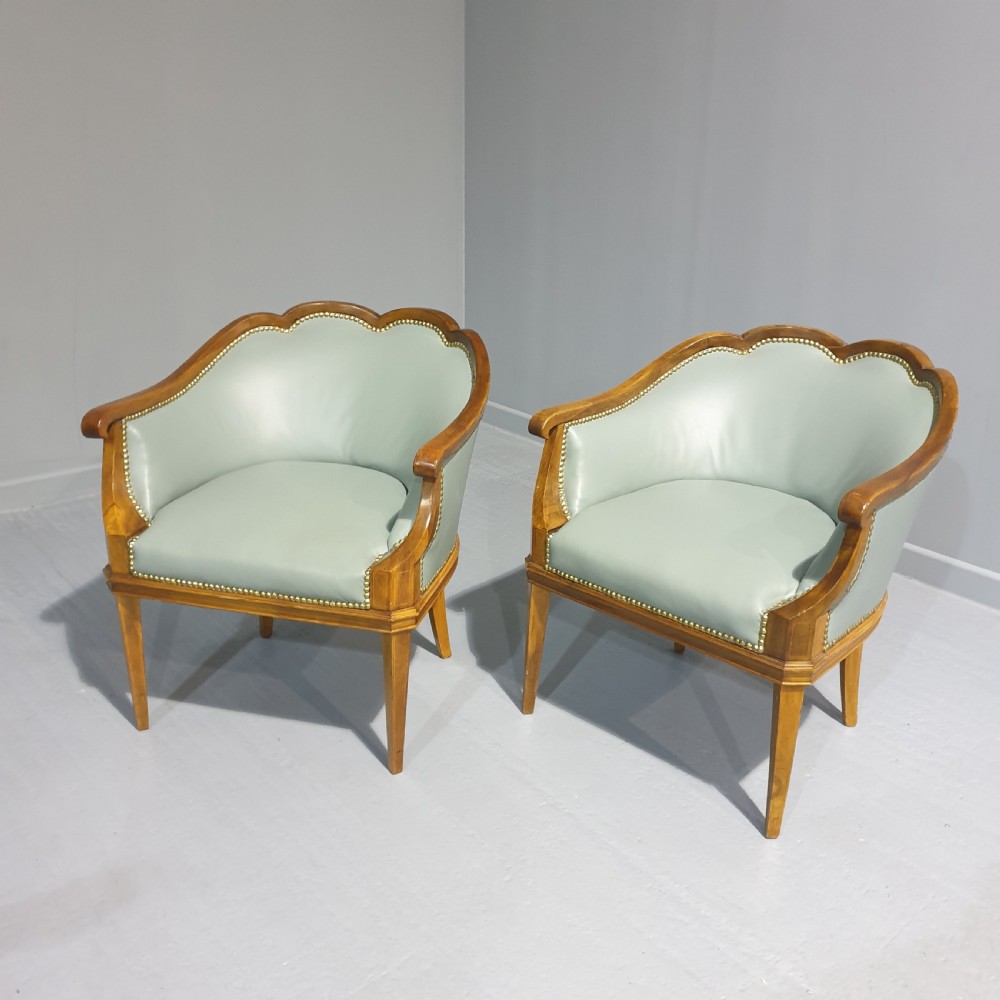Superb Pair of walnut Art Deco Chairs