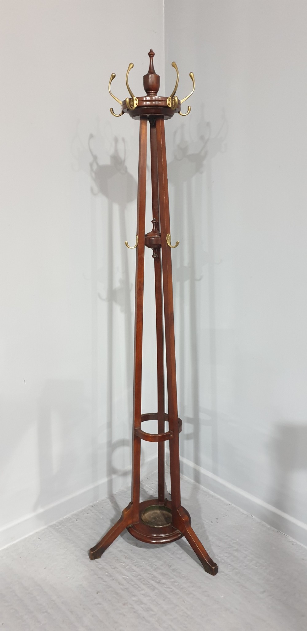 Super Victorian Mahogany Coat Stick Stand