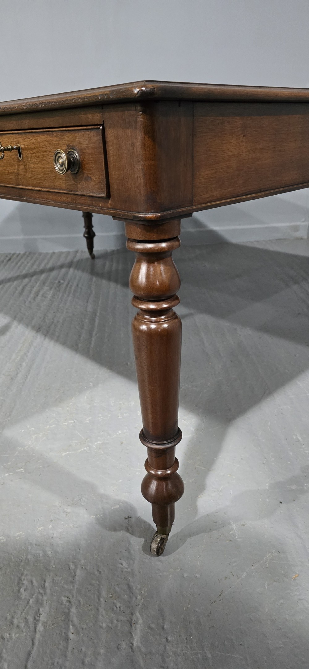 Wonderful  Huge Victorian Mahogany Library Table View III