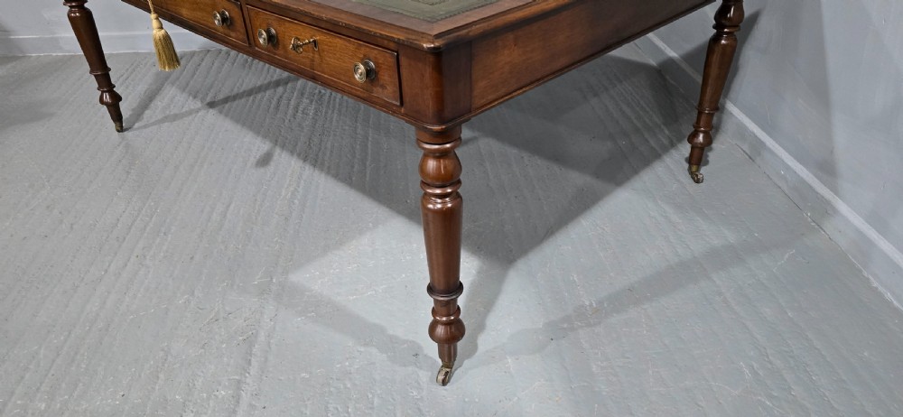Wonderful  Huge Victorian Mahogany Library Table View V