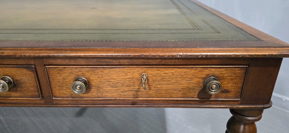 Wonderful  Huge Victorian Mahogany Library Table View VII