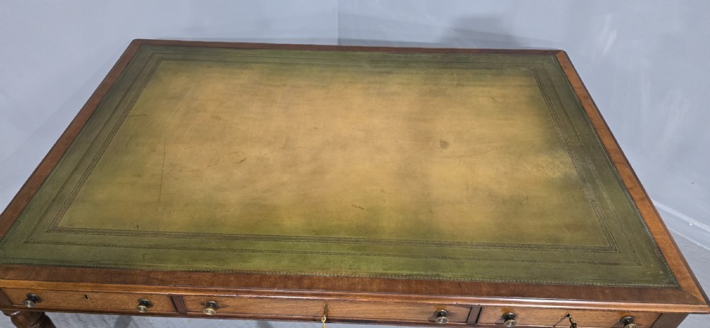 Wonderful  Huge Victorian Mahogany Library Table View XI
