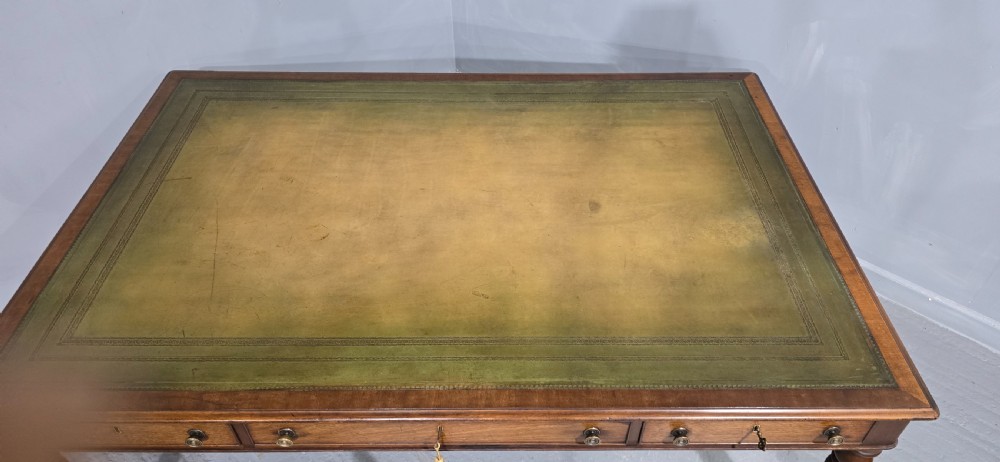 Wonderful  Huge Victorian Mahogany Library Table View XII
