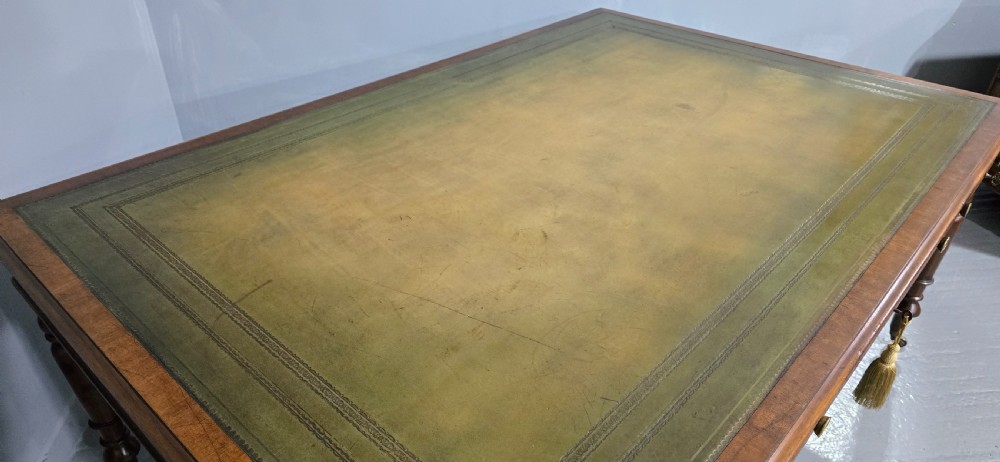 Wonderful  Huge Victorian Mahogany Library Table View XIV