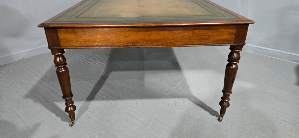 Wonderful  Huge Victorian Mahogany Library Table View XVI