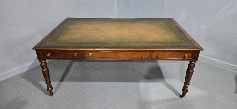 Wonderful  Huge Victorian Mahogany Library Table View XIX