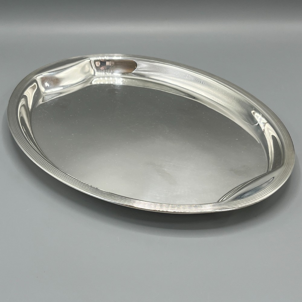 Art Deco 1920s Silver Plated Cocktail Serving Tray View II