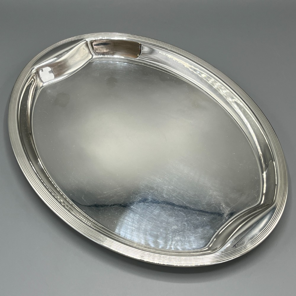 Art Deco 1920s Silver Plated Cocktail Serving Tray View III