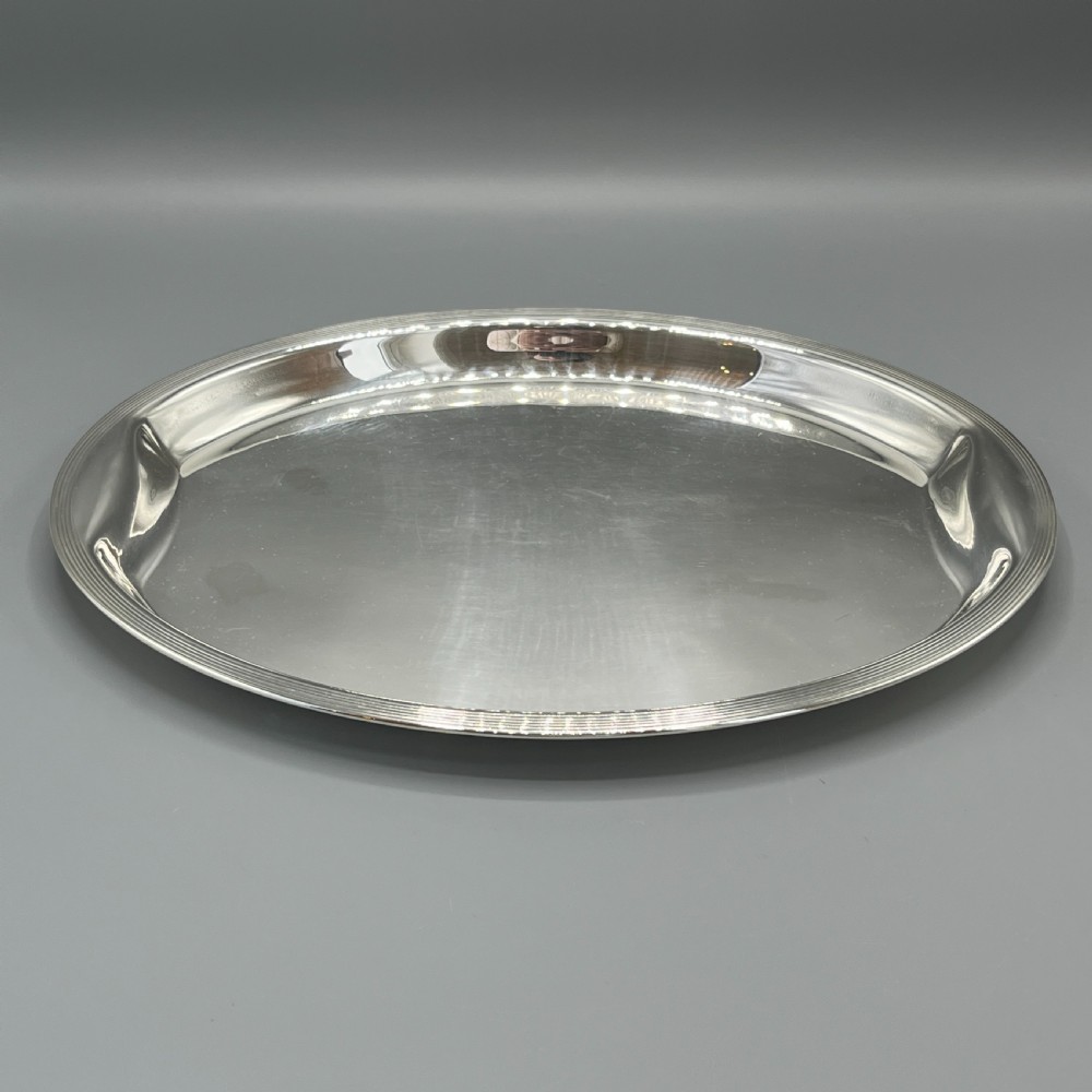 Art Deco 1920s Silver Plated Cocktail Serving Tray View IV
