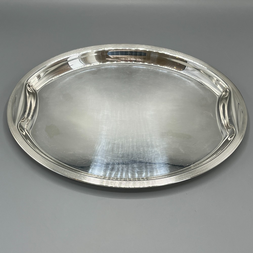 Art Deco 1920s Silver Plated Cocktail Serving Tray View V