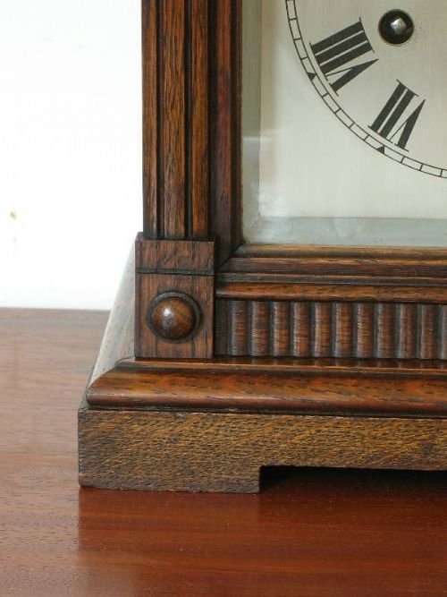 fig 3. QUALITY GERMAN OAK BRACKET CLOCK by BADEN CLOCK Co 1880