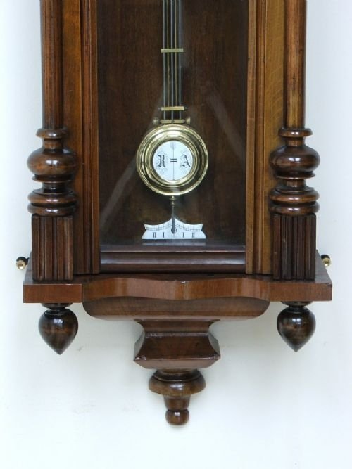 fig 2. EARLY WALNUT CASED VIENNA REGULATOR WALL CLOCK c1860