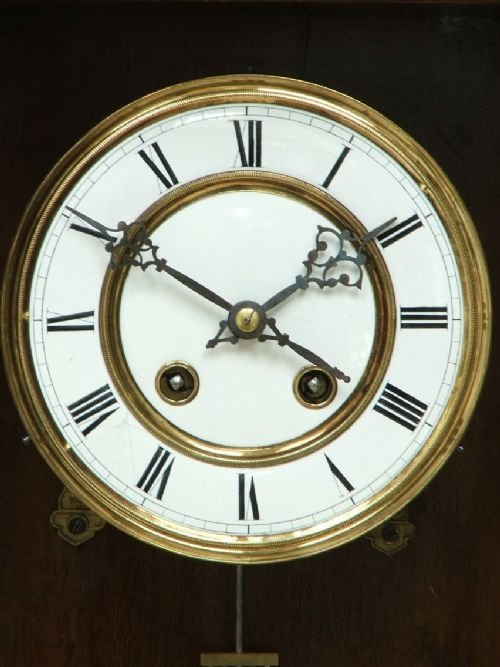 fig 4. EARLY WALNUT CASED VIENNA REGULATOR WALL CLOCK c1860