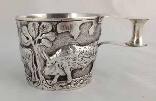 Unusual Edwardian Silver Vapheio Cup Taming Wild Bulls Chester 1909 George Nathan & Ridley Hayes