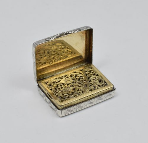 William IV Silver Vinaigrette Nathaniel Mills 1837