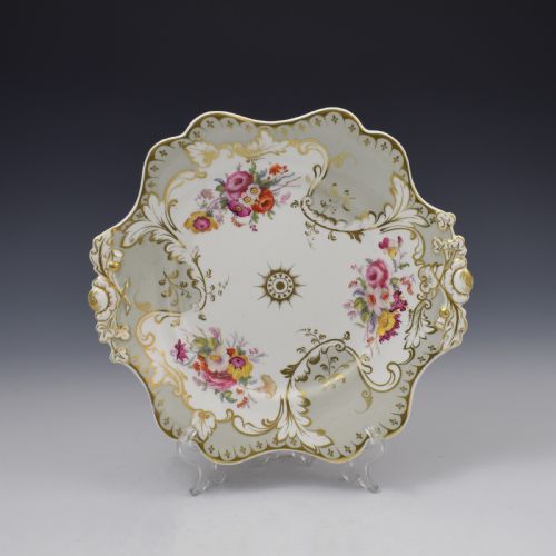 Fine William IV Ridgway Porcelain Tea Plate, Pattern 2/6219 C.1835