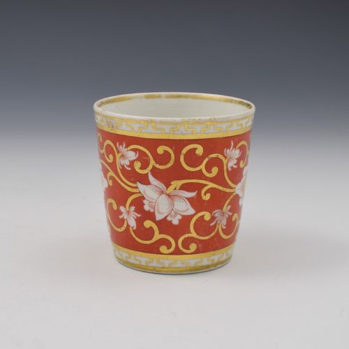 fig 1. Regency Chamberlain Worcester Porcelain Tapered Armorial Coffee Can c.1815