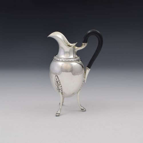 Unusual 18th Century Style Antique German Silver Cream Jug C.1890