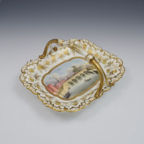 Grainger Lee & Co. Porcelain Basket View of Worcester C.1835