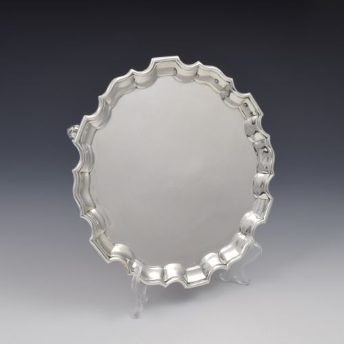 Antique Silver 8" Salver Albert Faulkner Sheffield 1919