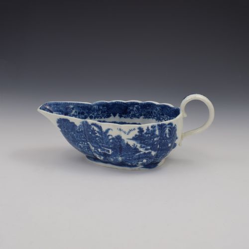 Caughley Porcelain Full Nankin Pattern Sauceboat C.1785