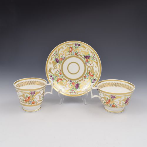Fine Regency Spode Porcelain Tea & Coffee Cup & Saucer Trio C.1820