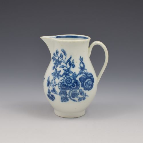 Caughley Porcelain Three Flowers Sparrow Beak Milk Jug C.1785