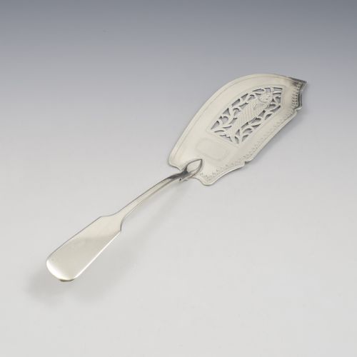 Rare Elizabeth Morley Georgian Silver Fish Slice Server