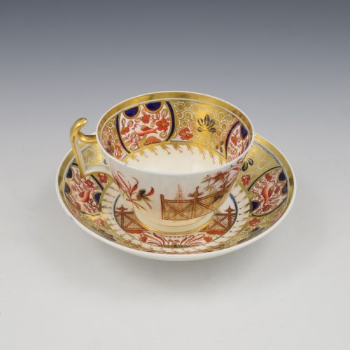 Fine Spode Regency Gilded Imari Cup & Saucer 1495, C.1815