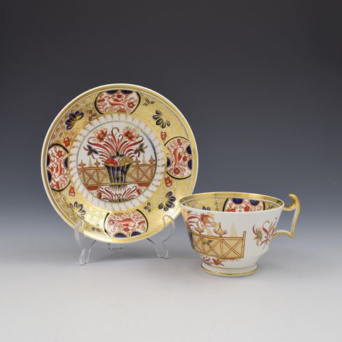 fig 1. Fine Spode Regency Gilded Imari Cup & Saucer 1495, c.1815