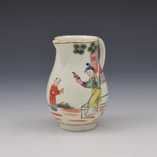 fig 1. First Period Worcester Porcelain Mandarin Pattern Sparrow Beak Milk Jug c.1775