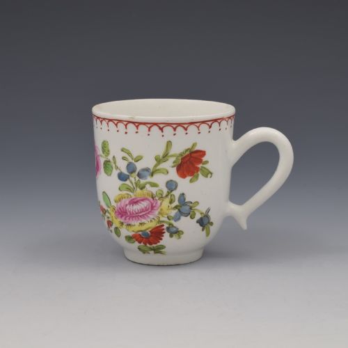 Bow Porcelain Floral Coffee Cup C.1760-1765