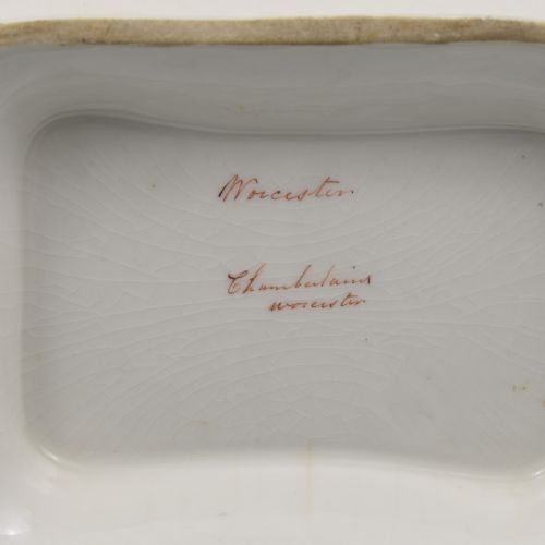 CHAMBERLAIN WORCESTER PORCELAIN BASKET CARD TRAY VIEW OF WORCESTER C1840 - ADDITIONAL PHOTO 11