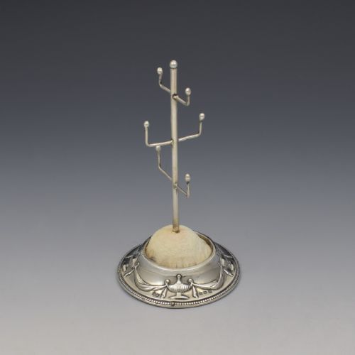 GEORGE V SILVER NEOCLASSICAL RING JEWELLERY TREE HAT PIN EARRING STAND 1911